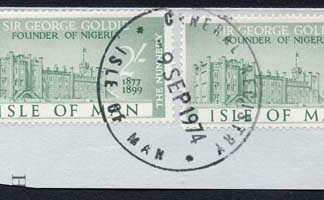 Isle of Man 2/- Green Pair QEII Pictorial Revenues CDS On Piece