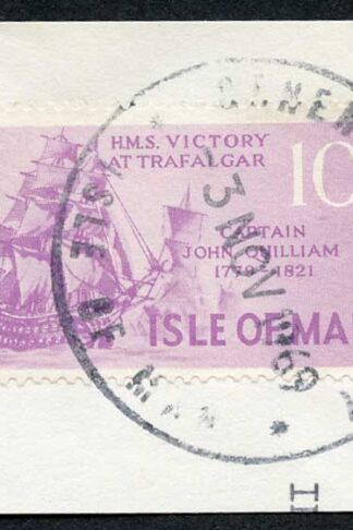 Isle of Man 10/- Purple QEII Pictorial Revenues CDS On Piece