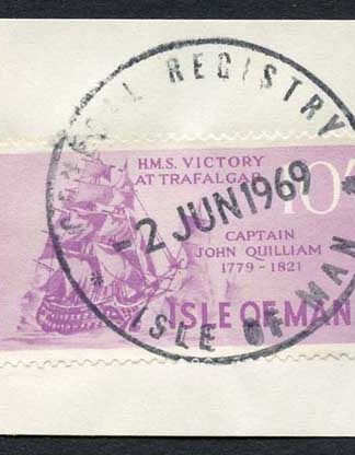 Isle of Man 10/- Purple QEII Pictorial Revenues CDS On Piece