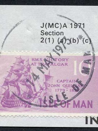 Isle of Man 10/- Purple QEII Pictorial Revenues CDS On Piece