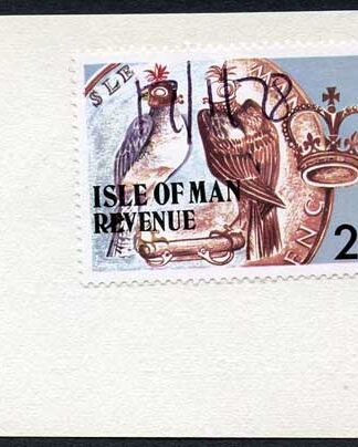 Isle of Man 25p Multicoloured QEII Pictorial Revenue Manuscript Cancel On Piece