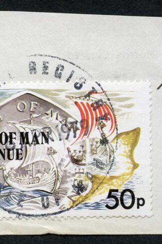 Isle of Man 50p Multicoloured QEII Pictorial Revenue CDS On Piece