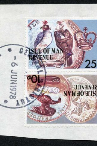 Isle of Man 10p and 25p Multicoloured QEII Pictorial Revenue CDS On Piece