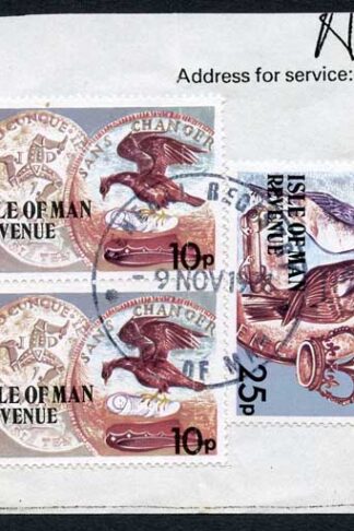 Isle of Man 25p + 2 x 10p Multicoloured QEII Pictorial Revenue CDS On Piece