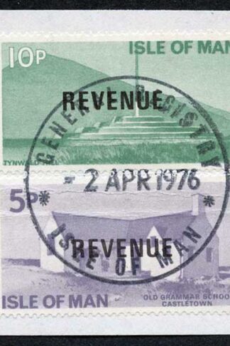 Isle of Man 10p and 5p QEII Pictorial Revenue CDS On Piece