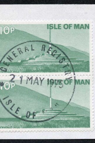 Isle of Man 10p Pair QEII Pictorial Revenue CDS On Piece