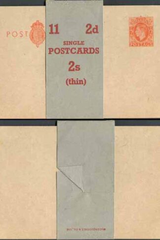 CP100b KGVI 2d Orange Post Office Issue Postcard on Buff Card Mint with Wrapper