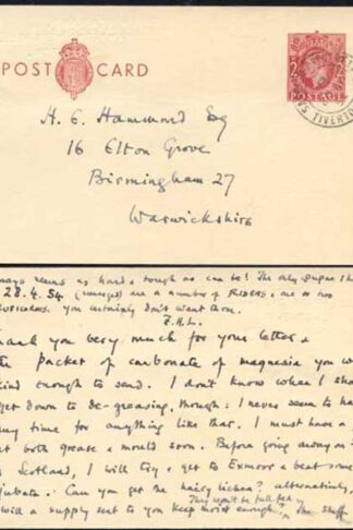 CP104b KGVI 2d Brown Post Office Issue Postcard on Cream Card Used