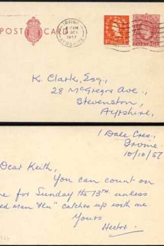 CP104b KGVI 2d Brown Post Office Issue Postcard on Cream Card Used