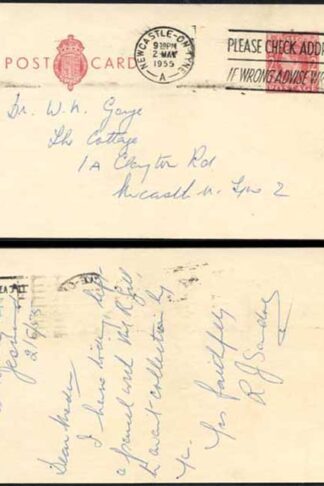 CP104b KGVI 2d Brown Post Office Issue Postcard on Cream Card Used