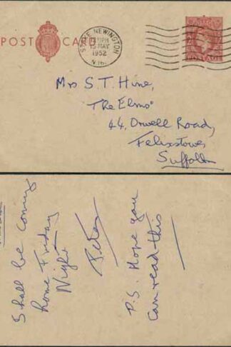 CP104b KGVI 2d Brown Post Office Issue Postcard on Pinkish Tinted Card USED
