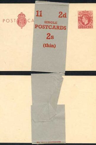 CP104A KGVI 2d Brown Post Office Issue Postcard on Buff Card Mint with band