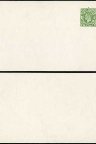CS114 KGVI 1 1/2d Green Stamp L25 Postcard Without Arms Size F Mint