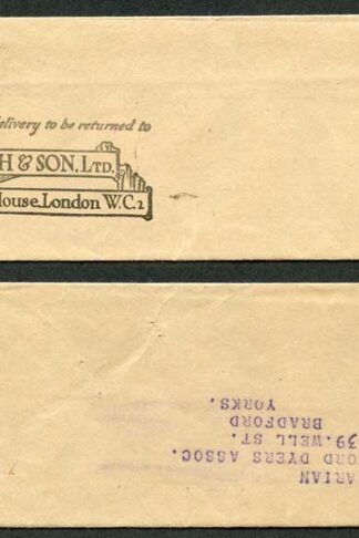 WS38 KGVI 1 1/2d Green Newspaper Wrapper For W H Smith and Son Used