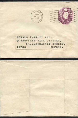 ES73 KGVI 6d Violet Stamped To Order Envelope Used