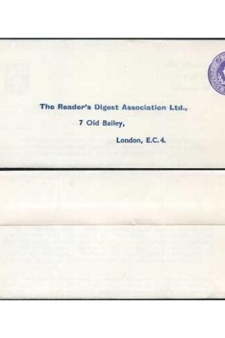 ES71 KGVI 3d Violet Stamped To Order Envelope Mint Readers Digest