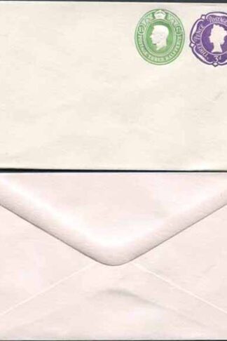 ESC983 QEII 2 1/2d Carmine and KGVI 1 1/2d Green Stamped to Order Envelope Mint