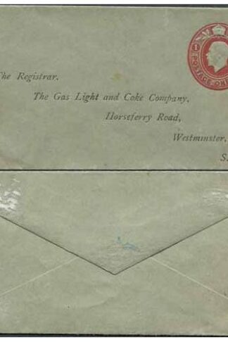 ES47 KGV 1d Scarlet Stamped to Order Envelope Mint