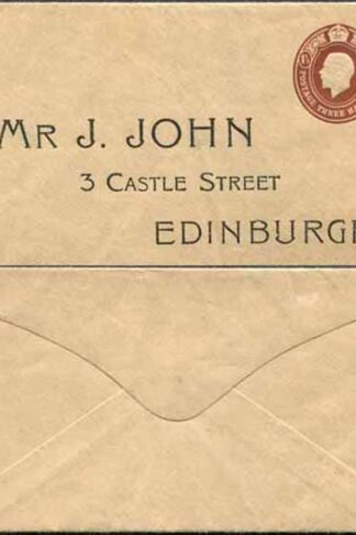 ES53 KGV 1 1/2d Brown Stamped to Order Envelope Pre Addressed Mint