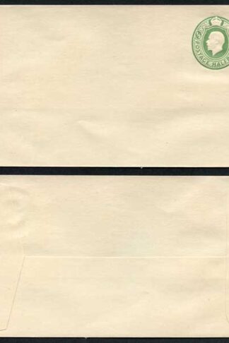 ES69 KGV 1/2d Green Post Office Issued Envelope Size G Flap at Right Mint