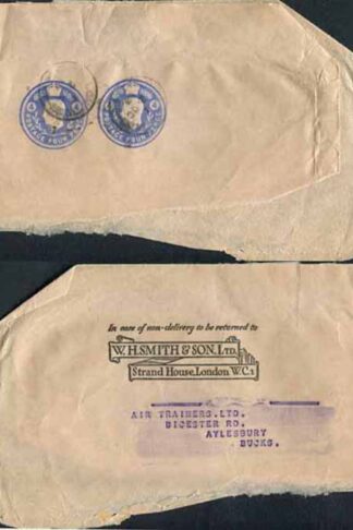 ESC844 KGVI 4d x 2 Stamped to Order Part W H Smith Wrapper Used