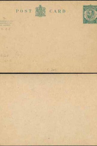 CP64 KGV 1/2d + 1/2d Green Reply Card Size f with Reply Card on reply half Mint