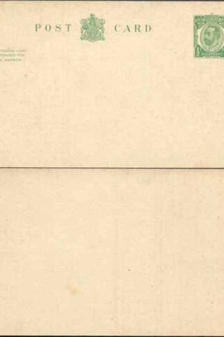 CP64 KGV 1/2d + 1/2d Green Reply Card Size f with Reply Card on reply half Mint