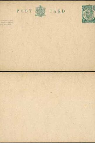 CP64 KGV 1/2d + 1/2d Green Reply Card Size f with Reply Card on reply half Mint