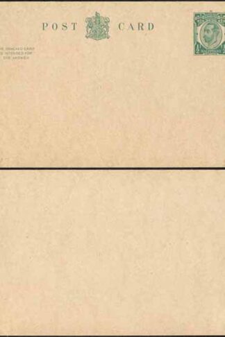 CP64 KGV 1/2d + 1/2d Green Reply Card Size f with Reply Card on reply half Mint