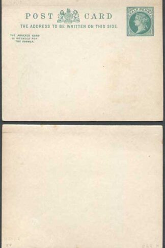 CP39 QV 1/2d + 1/2d Green Foreign Reply Card Size d Mint