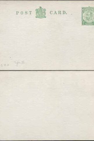 CS38a KGV 1/2d Green Postcard Format CSF7 Stamp L11a Mint