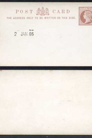 1885 ESSAY for the 1/2d Post Card Handstamped 2nd January 1885