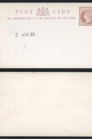 1885 ESSAY for the 1/2d Post Card Handstamped 2nd January 1885