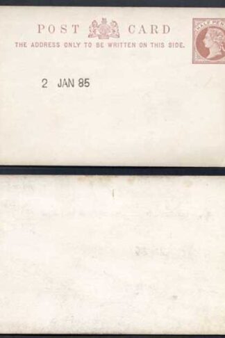 1885 ESSAY for the 1/2d Post Card Handstamped 2nd January 1885