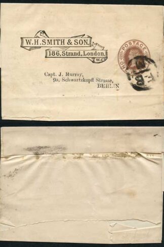 WS3 1d Brown Newspaper Wrapper Stamp LW3 Used W H Smith