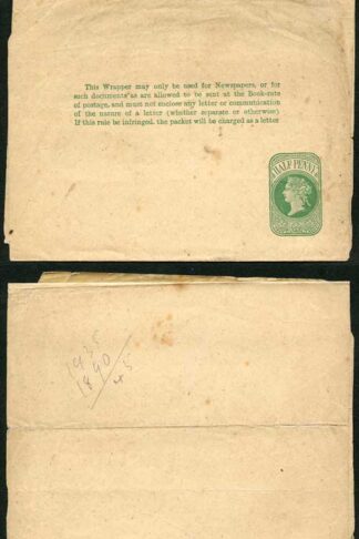 WP11 QV 1/2d Green Newspaper Wrapper Stamp LW2 Mint
