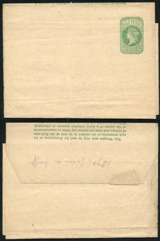 WP11 QV 1/2d Green Newspaper Wrapper Stamp LW2 Mint