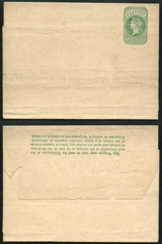 WP11 QV 1/2d Green Newspaper Wrapper Stamp LW2 Mint