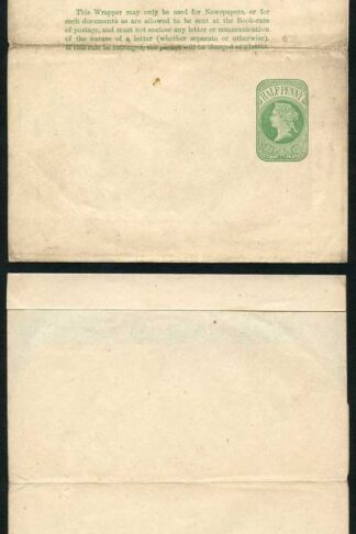 WP11 QV 1/2d Green Newspaper Wrapper Stamp LW2 Mint
