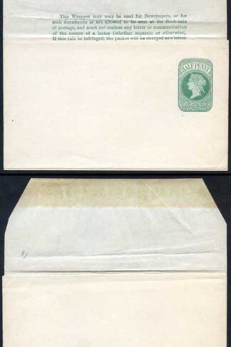 WP10 QV 1/2d Green Newspaper Wrapper Stamp LW2 Mint
