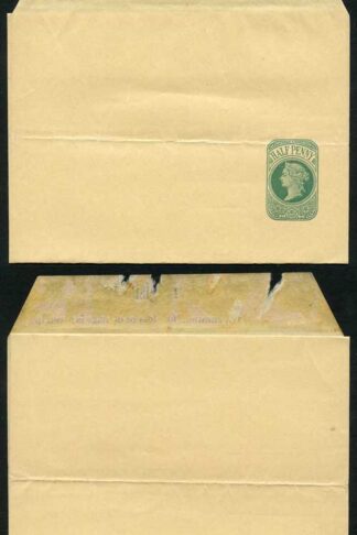 WP18 QV 1/2d Green Newspaper Wrapper Stamp LW4 Mint