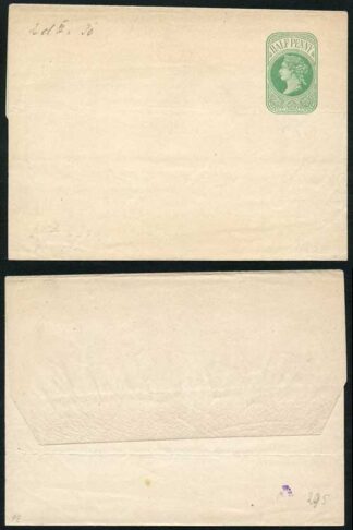 WP6 QV 1/2d Green Newspaper Wrapper Stamp LW2 Mint