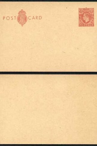 CP104c KGVI 2d Red Brown Inland Card Format CF17 Stamp L26 Size F Mint