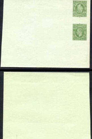 KGVI 1 1/2d Green Stamp L25 Tete Beche Pair On Green Paper