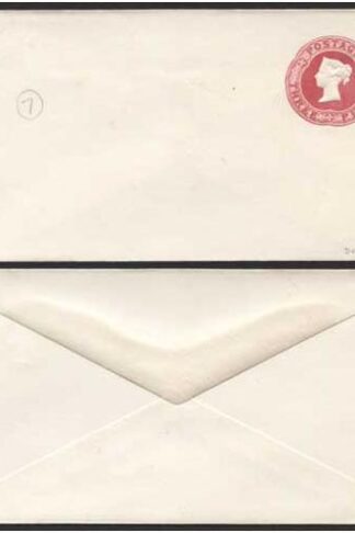 ESC22a QV 3d Carmine 5 dot Floret Stamped to Order Envelope Mint