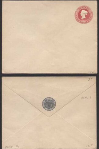 ESC22b QV 3d Carmine 9 dot Floret Stamped to Order Envelope Mint