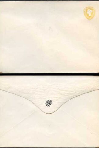 ES19 QV 1 1/2d Yellow 9 dot florets Stamped to Order Envelope Mint