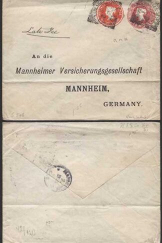 ESC61 QV 3d Carmine and 4d Vermillion (7.12.96) Stamped to Order Envelope Used