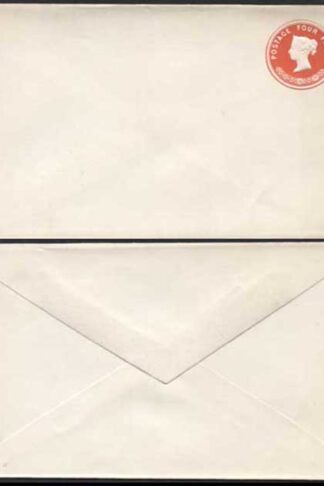 ES23 QV 4d Vermillion Stamped to Order Envelope Stamp 13b 9 Dot Mint