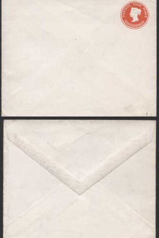 ES23 QV 4d Vermillion Stamped to Order Envelope Stamp 13b 9 Dot Mint